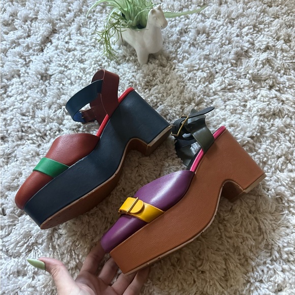 Charlotte Stone Multicolor Women's Sandals Heel Shoe - Picture 4 of 8